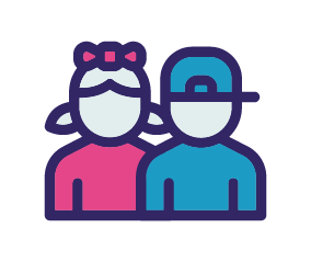 icon of two kids holding hands